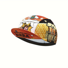 Beer Pattern Retro Cycling Cap Vintage Breathable Bicycle Anti Sweat Cap