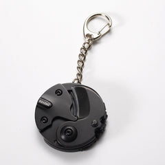 Men's Stainless Steel Keychain with Coin Holder