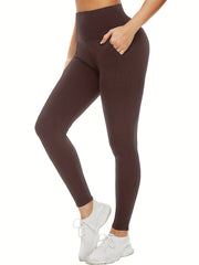 Women's High Waisted Leggings With Pockets Tummy Control Workout Yoga Pants