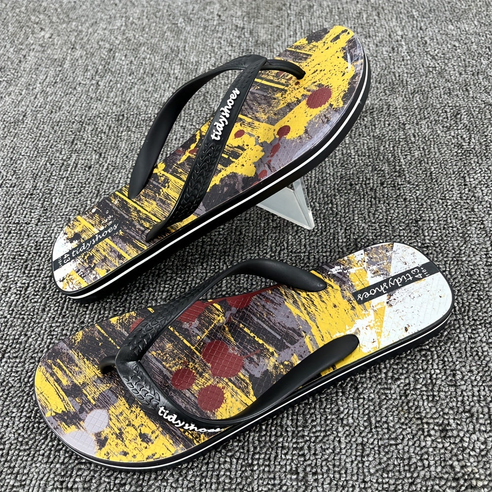 Men's Slip On Flip Flops Casual Walking Slippers - Assorted Colors