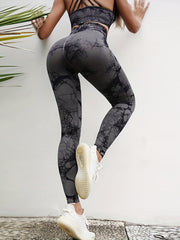 Tie Dyed High Waist Fitness Pants for Women