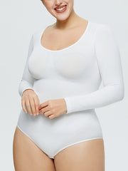 Sexy Scoop Neck Long Sleeve Bodysuit