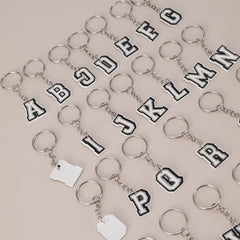 26pcs Letter Keychain Pendant Bag Keyring Charm Accessories