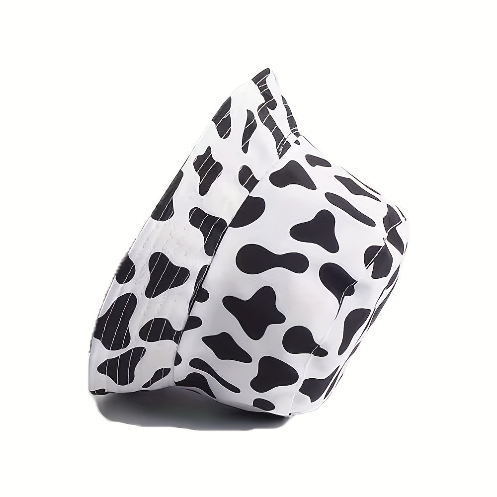 Cow Pattern Bucket Hat Reversible Printed & Basin Hat Sunscreen Fisherman Cap