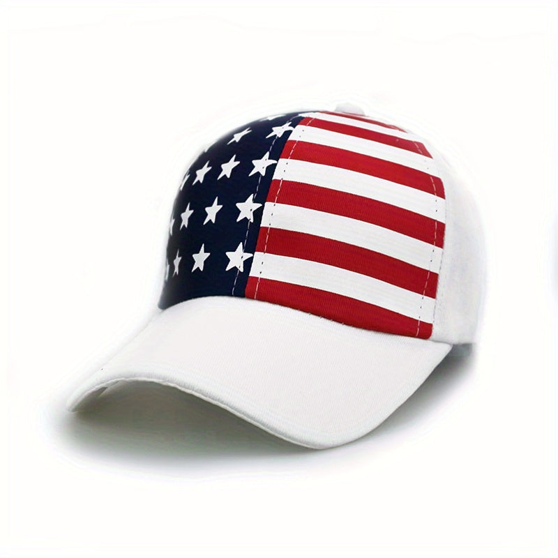 American Flag Print Baseball Cap Cotton Dad Hats Patriotic Sun Hats