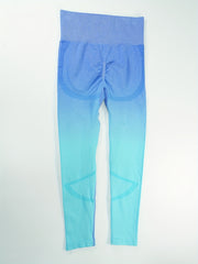 Gradient High Waist Yoga Pants Butt Lifting Activewear