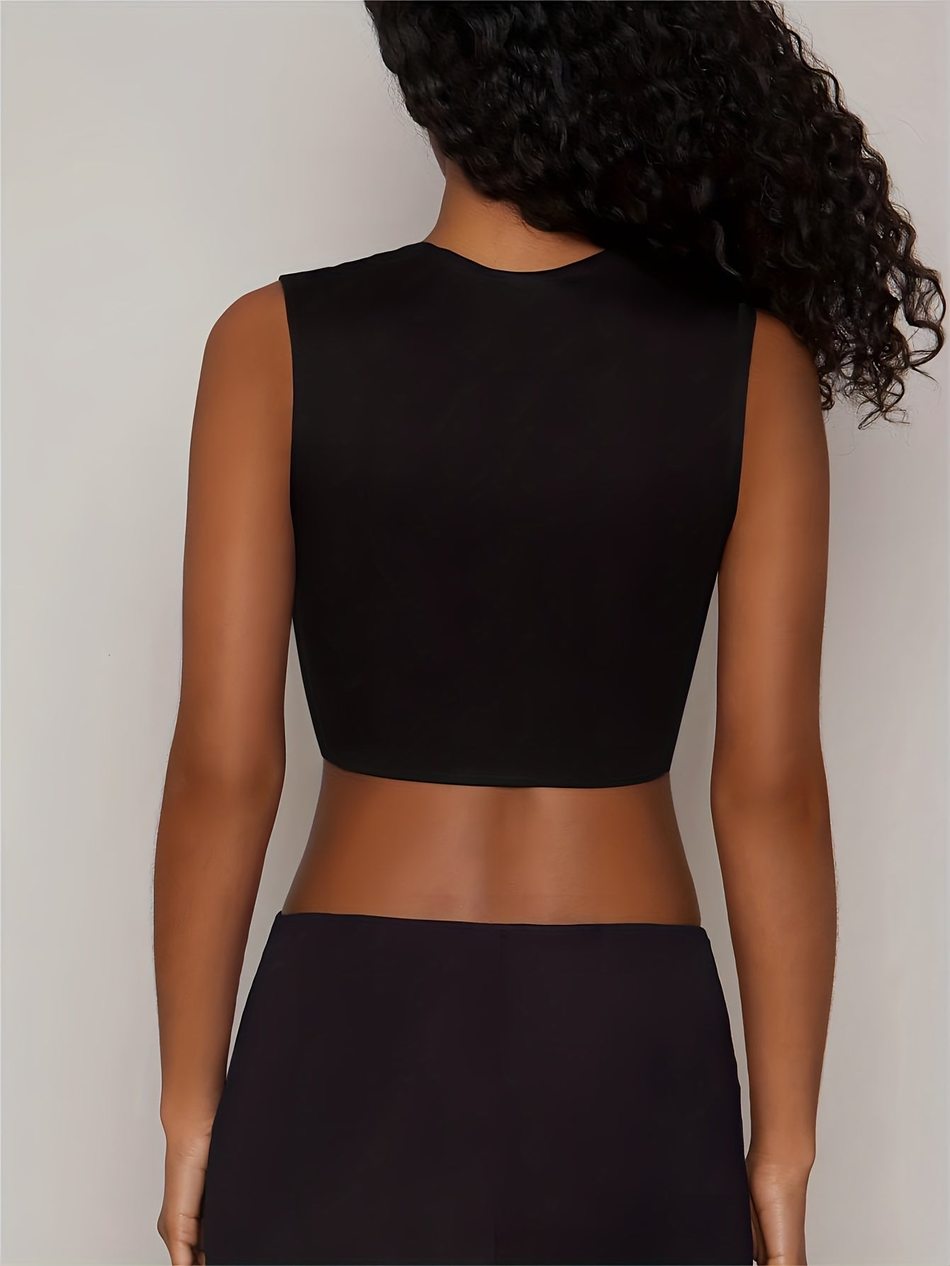 Ribbed Squared Neck Crop Top Sexy Summer