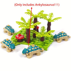 5pcs Ankylosaur Dino Blocks Set DIY Forest Scen