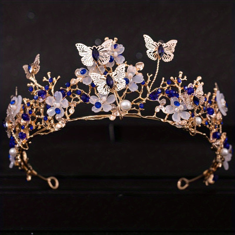Bridal Pearl Rhinestone Crown Tiara Wedding Gift Hair Accessories