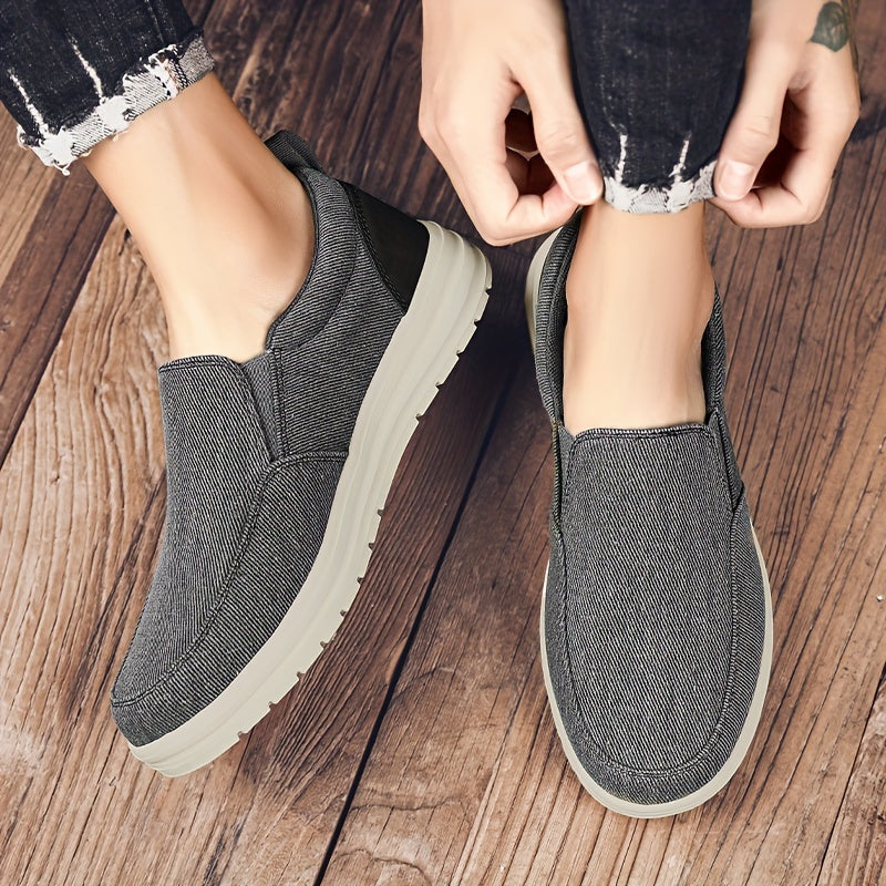 Men's Lightweight Slip On Canvas Shoes For Traveling Jogging Hiking