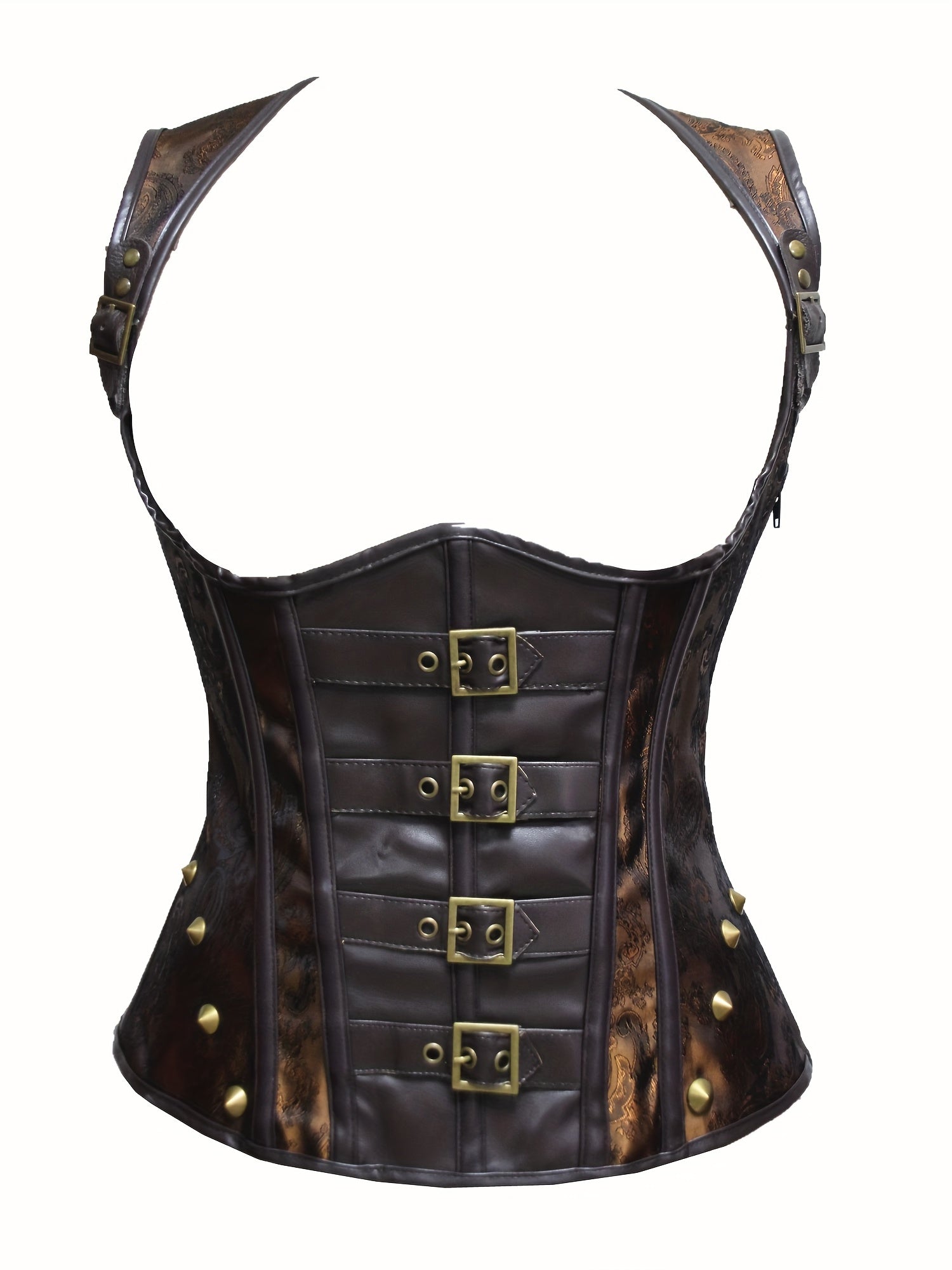 Punk Sleeveless Corset Bustier Tummy Control Lace Up Open Bust Body Shaper