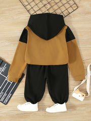 Toddler Boys Letter Graphic Hoodie & Sweatpants Set