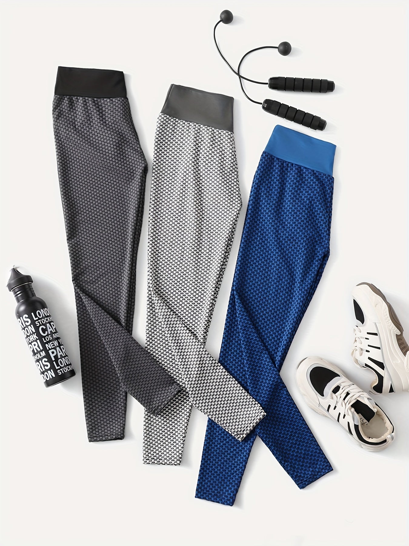 3pcs High Stretch Leggings Women Sports Yoga Running Multiple Colors