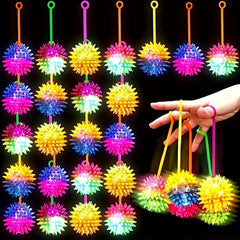 LED Light Fingertip Ball Relief Pressure Rubber Sensory Toy