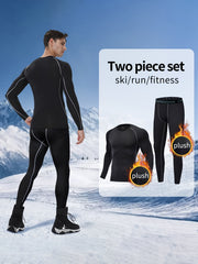 Men's Compression Thermal Outfit Warm Fleece Base Layer