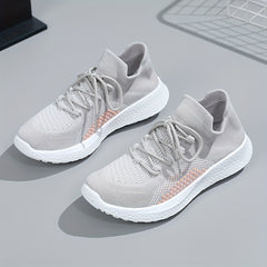 Women's Breathable Walking Shoes Lace Up Lightweight Sports Shoes
