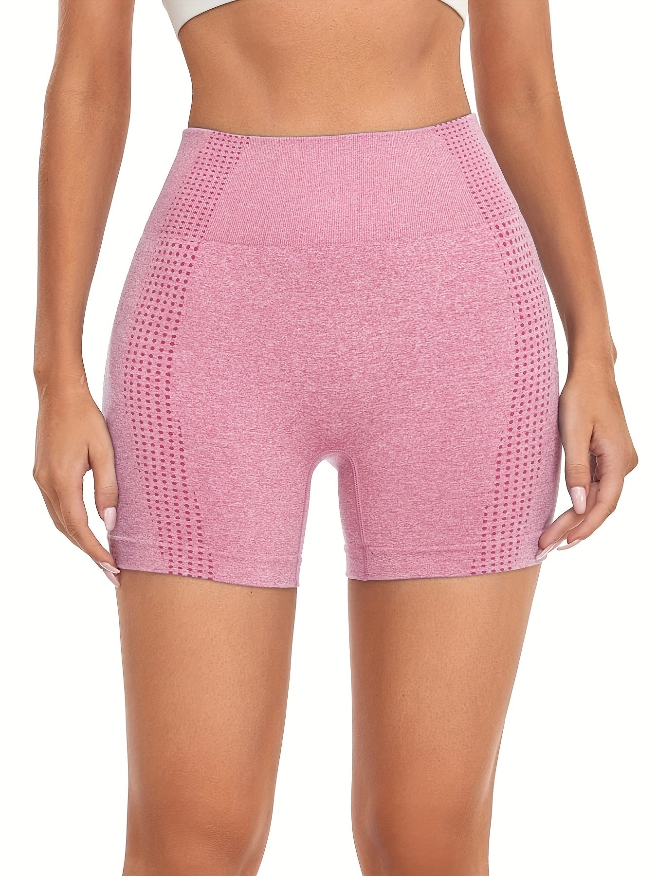 Seamless Tummy Control Biker Shorts High Stretch Yoga Fitness Sports Shorts