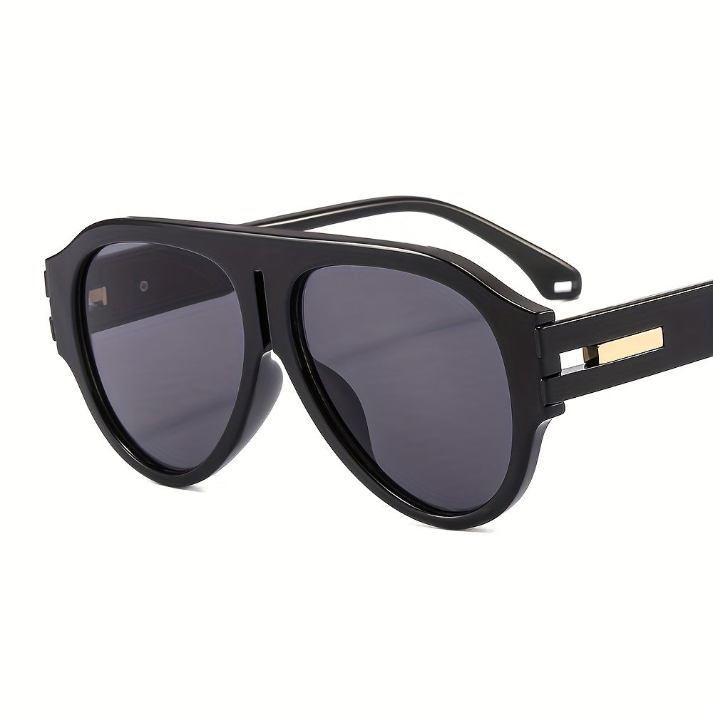 Round Aviator Sunglasses Gradient Lens Vintage Hollow Temple UV400