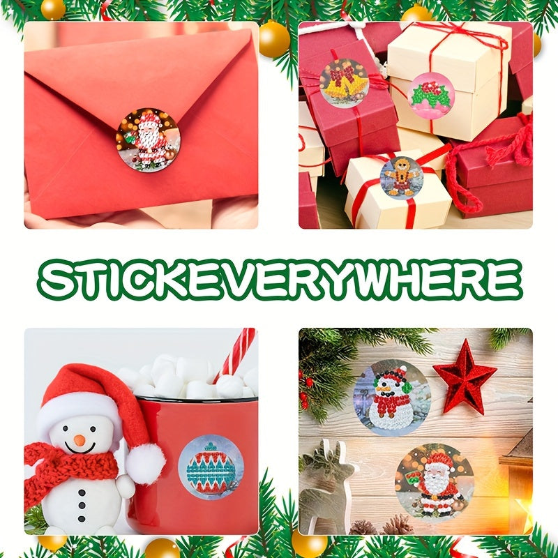 12pcs Christmas Diamond Art Sealing Stickers Kit