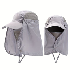 Quick Drying Sun Hat Detachable Neck Flap Mask Lightweight Baseball Cap