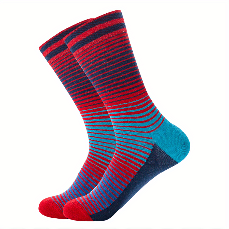 Striped Mid-tube Socks for Outdoor Camping Travel Training