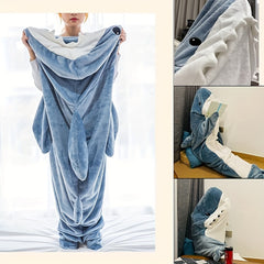 Shark Blanket Pajamas Plush Toy for Adults