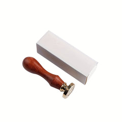 1pc Snowflake Pattern Seal Set Wood Handle Brass Seal Head Scrapbook DIY