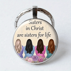 Sister & Girls Retro Key Chain for Backpacks & Jewelry