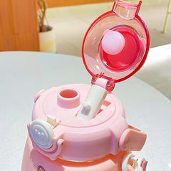 1200ml Big Belly Cup Handle Strap Water Bottle