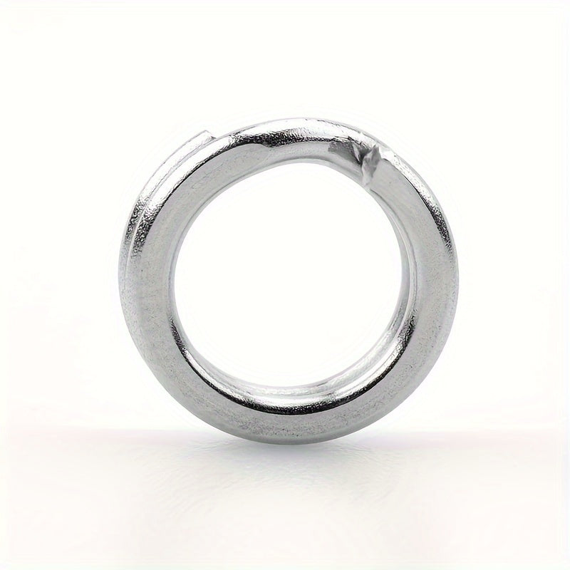 6pcs Big Game Terminal Tackle Ring Stainless Steel Open Split Ring