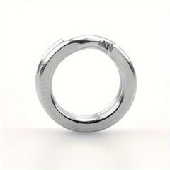 6pcs Big Game Terminal Tackle Ring Stainless Steel Open Split Ring