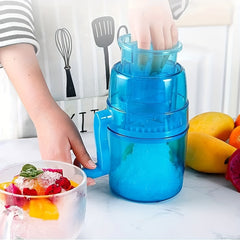 Manual Ice Shaver & Snow Cone Maker - Homemade Ice Crusher