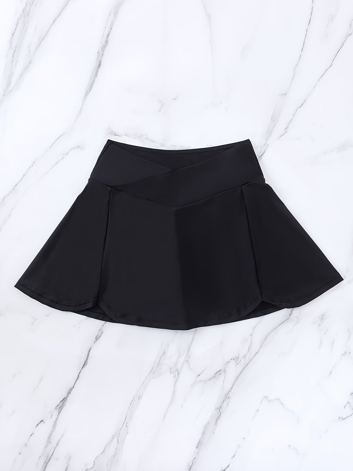 Cross Waist Sports Skorts Solid Golf Tennis Skirts For Women