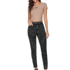 High Waisted Skinny Leg Jeans High Stretchy Denim Pants Women's Clothing