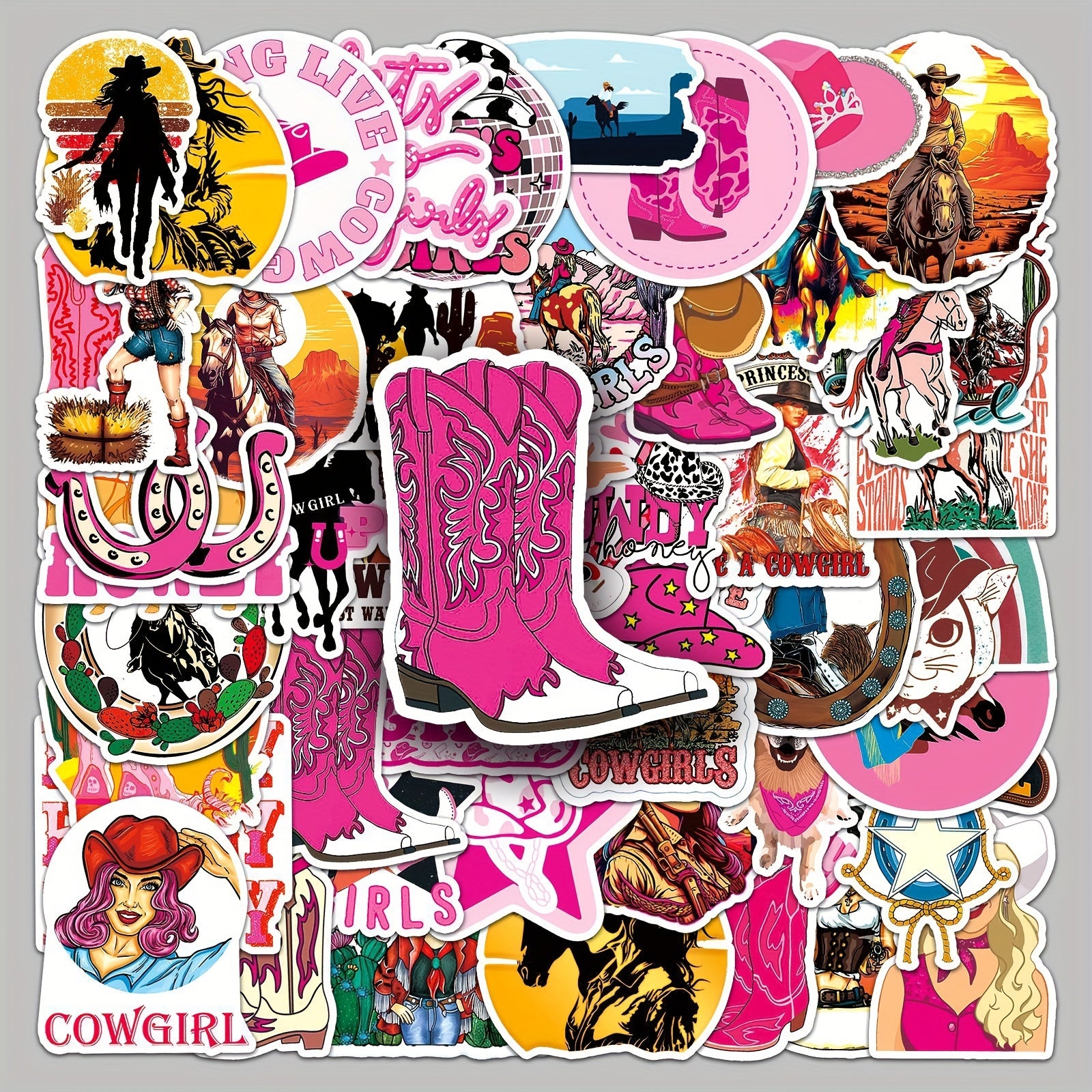 50pcs Cartoon Cowboy Stickers for Notebook Computer Helmet Water Cup