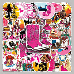 50pcs Cartoon Cowboy Stickers for Notebook Computer Helmet Water Cup