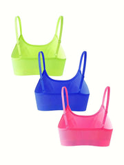 3pcs Wireless Bras Comfy & Breathable Intimates Women's Lingerie & Underwear