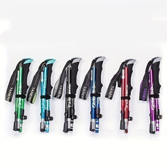 Telescopic Hiking Pole Lightweight Aluminum Alloy Mountaineering Stick