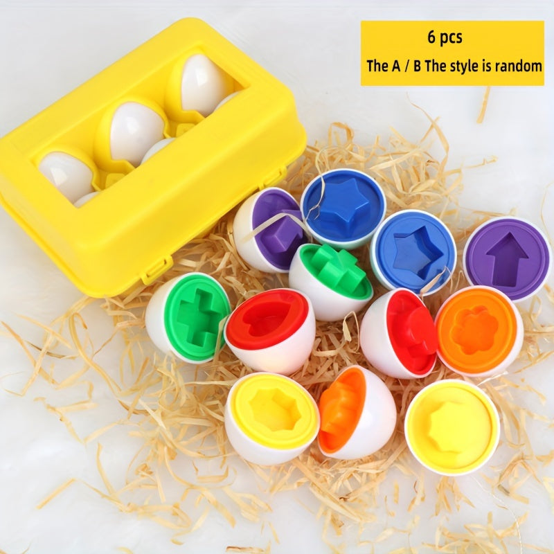 6 Pack Smart Egg Matching Game for Kids - Early Learning Toy