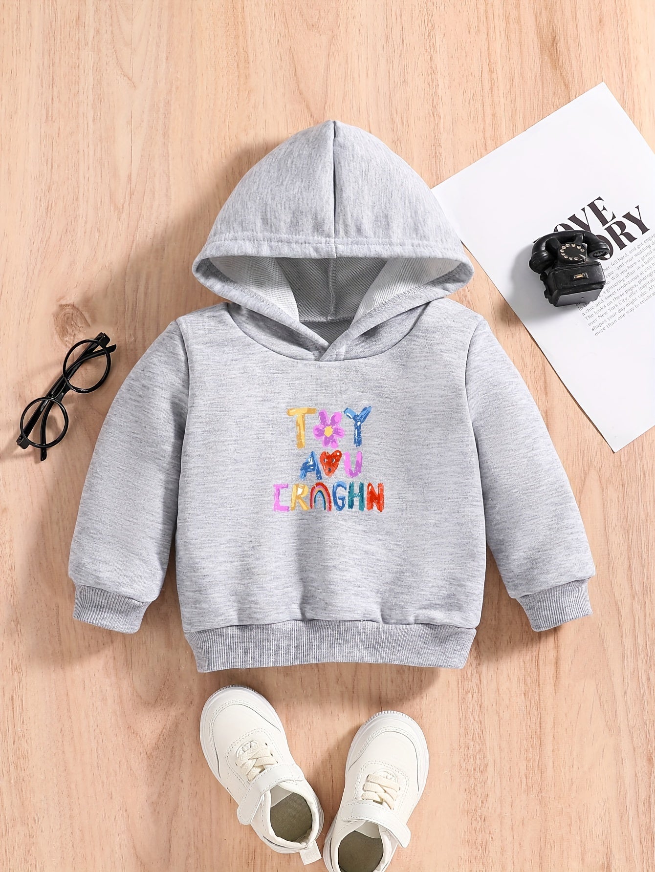 Baby Boys Hoodie Letter Graphic Pullover