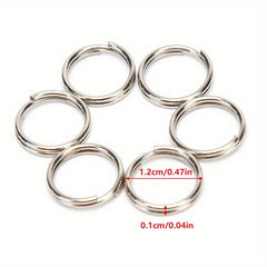 100pcs Metal Key Rings Split Rings Hoop Keychain For DIY Jewelry Keyrings