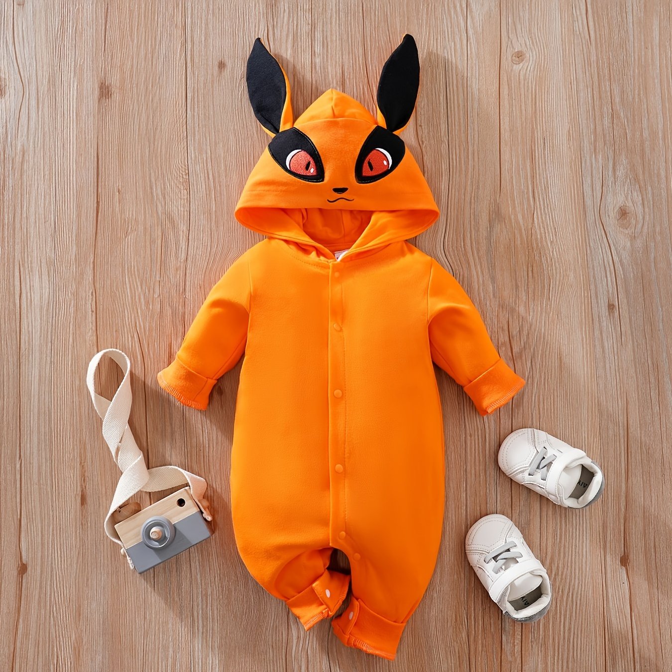 Fox Cosplay Anime Costume Cotton Baby Bodysuit Snap Jumpsuit