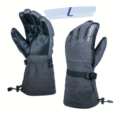 Waterproof Touch Screen Warm Skiing Gloves Unisex Winter with Hidden Pockets