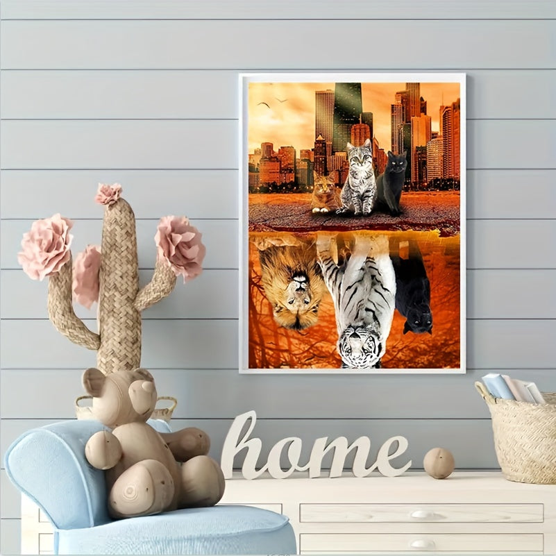 Diamond Painting Kit Cat 11 8X15 7inch