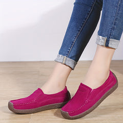Women's Slip-On Loafers Flat Walking Shoes Work Gym