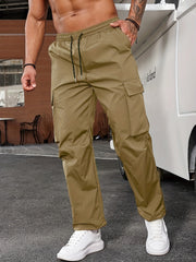 Men's Cargo Pants with Large Pockets, Double Sided