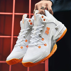 Men's High Top Basketball Shoes Breathable Lace Up Sneakers Non Slip