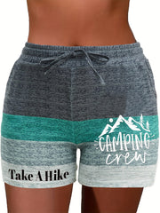 Colorblock Drawstring Shorts for Women