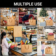 10 Brown Sturdy Shopping Bags Bulk Retail Boutique Wedding Favor