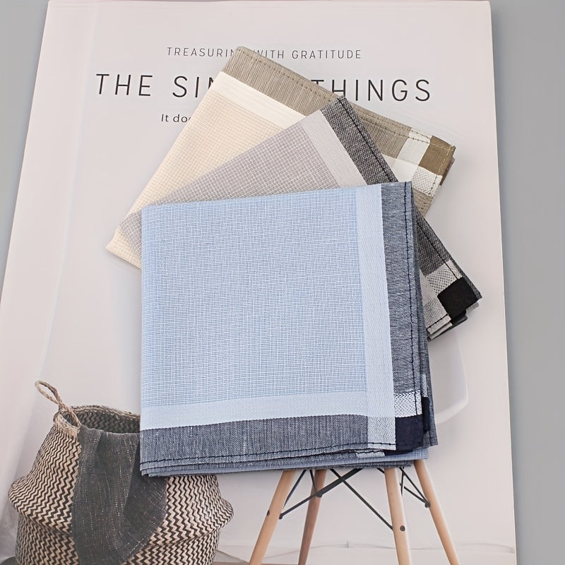 3pcs Men's Handkerchiefs in Beige & Gray